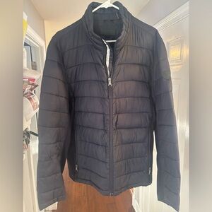 Guess Men's Navy Blue Winter Puffer Jacket sz large